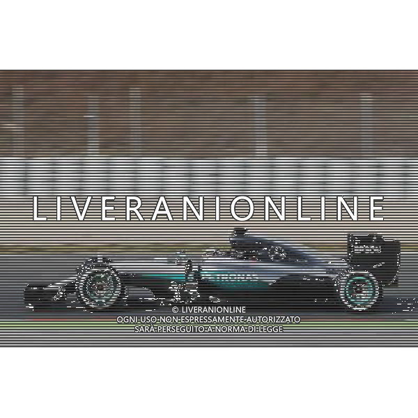 Lewis Hamilton (GBR) Mercedes AMG F1 W07 Hybrid. 22.02.2016. Formula One Testing, Day One, Barcelona, Spain. Monday. AG ALDO LIVERANI SAS ONLY ITALY
