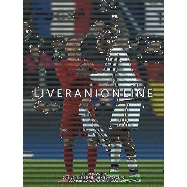 UEFA Champions League 2015/2016 Ottavi di Finale Torino - 23.02.2016 Juventus-Bayern Monaco Nella Foto:pogba e ribery a fine gara /Ph.Vitez-Ag. Aldo Liverani