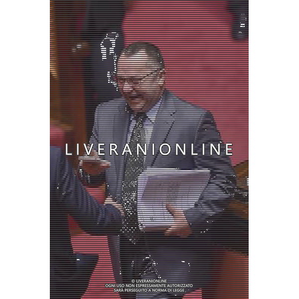 Palazzo Madama discussione del disegno di legge Mille Proroghe Roma - 24.02.2016 - nella foto: Luciano Pizzetti sottosegretario alle Riforme costituzionali e rapporti con il Parlamento / Ph. Corradetti - Ag. Aldo Liverani Sas