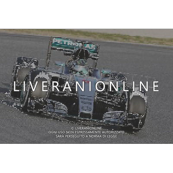 Nico Rosberg (GER) Mercedes AMG F1 W07 Hybrid running sensor equipment. 24.02.2016. Formula One Testing, Day Three, Barcelona, Spain. Wednesday. AG ALDO LIVERANI SAS ONLY ITALY