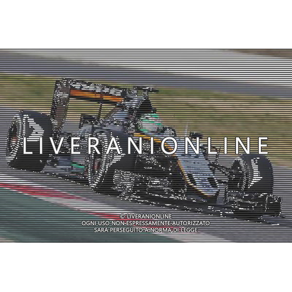Nico Hulkenberg (GER) Sahara Force India F1 VJM09. 24.02.2016. Formula One Testing, Day Three, Barcelona, Spain. Wednesday AG ALDO LIVERANI SAS ONLY ITALY