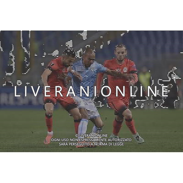 UEFA Europa League 2015-2016 sedicesimi ritorno - Roma - 25.02.2016 - Stadio Olimpico - Lazio vs Galatasaray - nella foto: Abdoulay Konko e Yasin Oztekin /Ph. Corradetti - Ag. Aldo Liverani Sas / AGENZIA ALDO LIVERANI SAS