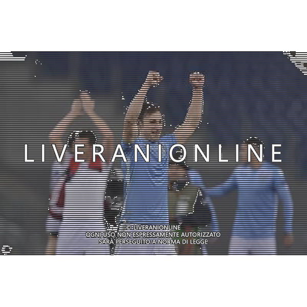 UEFA Europa League 2015-2016 sedicesimi ritorno - Roma - 25.02.2016 - Stadio Olimpico - Lazio vs Galatasaray - nella foto: stefan radu esultanza a fine gara /Ph. Corradetti - Ag. Aldo Liverani Sas / AGENZIA ALDO LIVERANI SAS