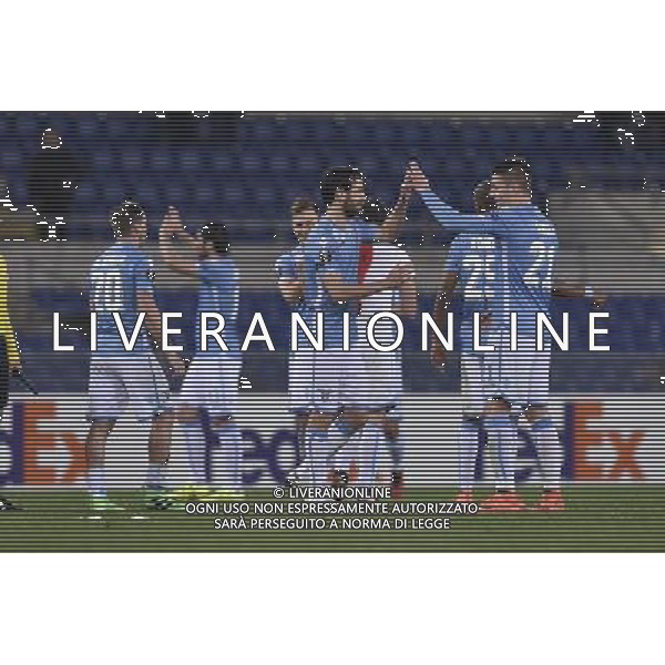 UEFA Europa League 2015-2016 sedicesimi ritorno - Roma - 25.02.2016 - Stadio Olimpico - Lazio vs Galatasaray - nella foto: esultanza lazio a fine gara /Ph. Corradetti - Ag. Aldo Liverani Sas / AGENZIA ALDO LIVERANI SAS