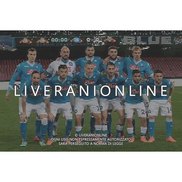 NAPOLI - VILLARREAL UEFA Europa League 2015-2016 sedicesimi ritorno 25.02.2016 NELLA FOTO FORMAZIONE SQUADRA NAPOLI ©MOSCA / AGENZIA ALDO LIVERANI SAS