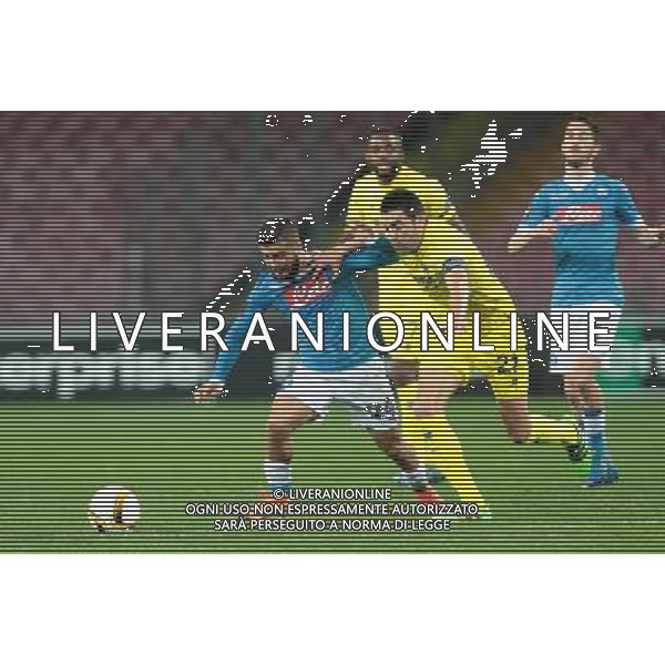 NAPOLI - VILLARREAL UEFA Europa League 2015-2016 sedicesimi ritorno 25.02.2016 NELLA FOTO LORENZO INSIGNE, SORIANO ©MOSCA / AGENZIA ALDO LIVERANI SAS