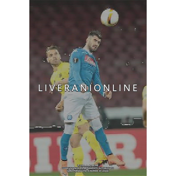 NAPOLI - VILLARREAL UEFA Europa League 2015-2016 sedicesimi ritorno 25.02.2016 NELLA FOTO HYSAJ ©MOSCA / AGENZIA ALDO LIVERANI SAS