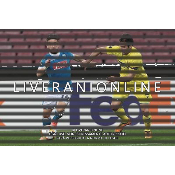 NAPOLI - VILLARREAL UEFA Europa League 2015-2016 sedicesimi ritorno 25.02.2016 NELLA FOTO MERTENS, GASPAR ©MOSCA / AGENZIA ALDO LIVERANI SAS