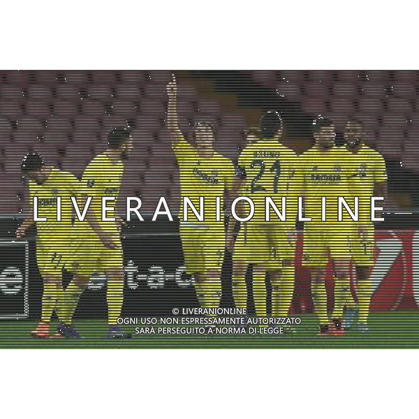NAPOLI - VILLARREAL UEFA Europa League 2015-2016 sedicesimi ritorno 25.02.2016 NELLA FOTO ESULTANZA DOPO IL GOL DI TOMAS PINA ©MOSCA / AGENZIA ALDO LIVERANI SAS