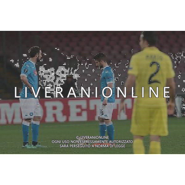 NAPOLI - VILLARREAL UEFA Europa League 2015-2016 sedicesimi ritorno 25.02.2016 NELLA FOTO DELUSIONE HIGUAIN, MERTENS ©MOSCA / AGENZIA ALDO LIVERANI SAS
