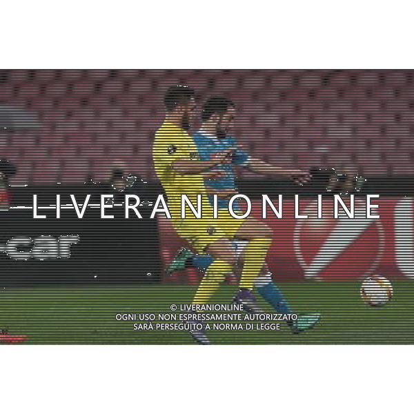 NAPOLI - VILLARREAL UEFA Europa League 2015-2016 sedicesimi ritorno 25.02.2016 NELLA FOTO HIGUAIN, VICTOR RUIZ ©MOSCA / AGENZIA ALDO LIVERANI SAS