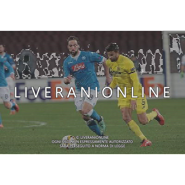 NAPOLI - VILLARREAL UEFA Europa League 2015-2016 sedicesimi ritorno 25.02.2016 NELLA FOTO HIGUAIN, MUSACCHIO ©MOSCA / AGENZIA ALDO LIVERANI SAS