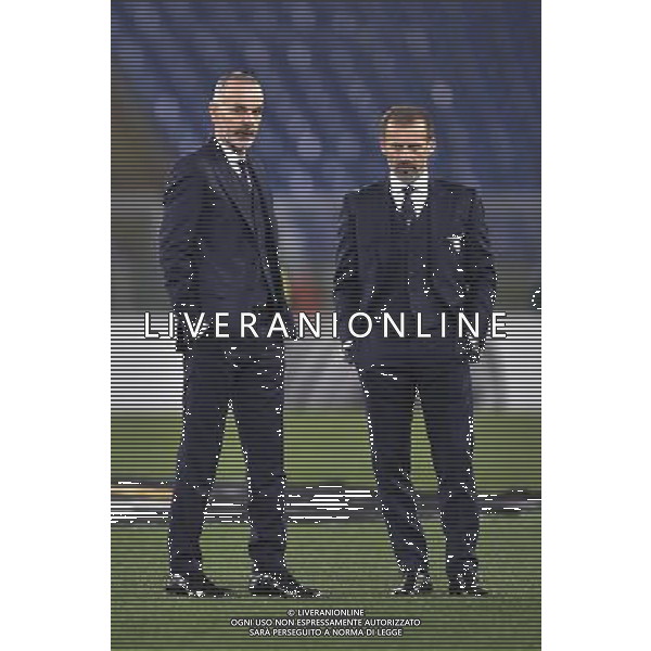 UEFA Europa League 2015-2016 sedicesimi ritorno - Roma - 25.02.2016 - Stadio Olimpico - Lazio vs Galatasaray - nella foto: Stefano Pioli e Giacomo Murelli /Ph. Corradetti - Ag. Aldo Liverani Sas/ AGENZIA ALDO LIVERANI SAS