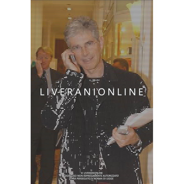 MILANO 20/3/03 P.ZZA DELLA REPUBBLICA, GRAND HOTEL DUCA D\' AOSTA PRESENTAZIONE DELLA NUOVA GILERA 125CC NELLA FOTO IL GIORNALISTA TELEVISIVO DI RAI 3 GIOVANNI FOSSATI FOTO MARIO ROMANO/AG.ALDO LIVERANI 