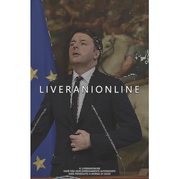 Il Presidente del Consiglio dei Ministri Matteo Renzi incontra il presidente della Commissione Europea Jean-Claude Juncker - Roma - 26.02.2016 - Palazzo Chigi - nella foto: Matteo Renzi / Ph. Corradetti - Ag. Aldo Liverani Sas / AGENZIA ALDO LIVERANI SAS