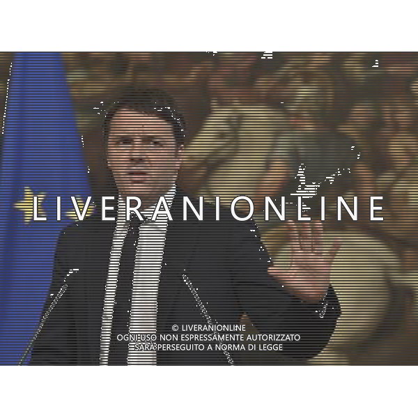 Il Presidente del Consiglio dei Ministri Matteo Renzi incontra il presidente della Commissione Europea Jean-Claude Juncker - Roma - 26.02.2016 - Palazzo Chigi - nella foto: Matteo Renzi / Ph. Corradetti - Ag. Aldo Liverani Sas / AGENZIA ALDO LIVERANI SAS