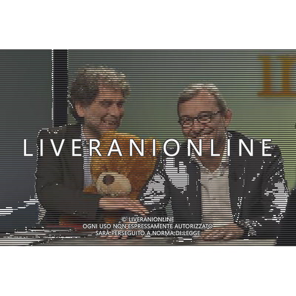 Candidati del centrosinistra a sindaco di Roma - Trasmissione TV \' In mezz\'ora \' Roma - 28.02.2016 - Studi Rai Teulada - nella foto: Gianfranco Mascia e Roberto Giachetti / Ph. Corradetti - Ag. Aldo Liverani sas