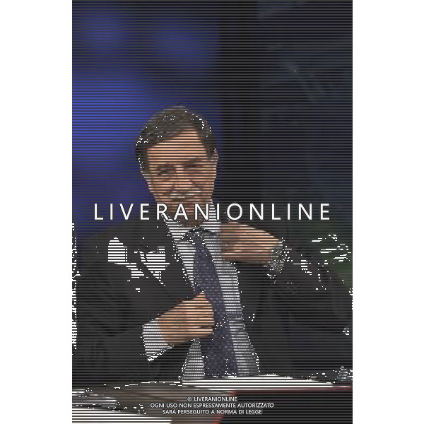 Candidati del centrosinistra a sindaco di Roma - Trasmissione TV \' In mezz\'ora \' Roma - 28.02.2016 - Studi Rai Teulada - nella foto: Stefano Pedica / Ph. Corradetti - Ag. Aldo Liverani sas