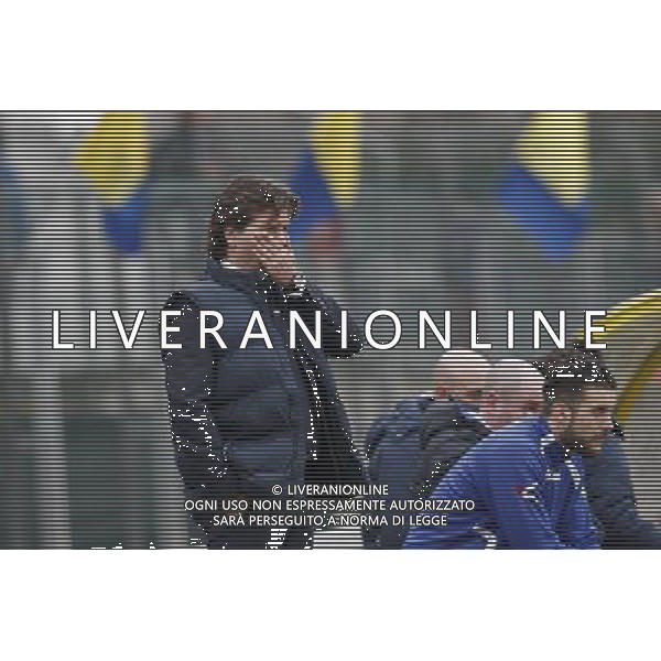 SANTARCANGELO vs SAVONA, Campionato di Calcio Lega Pro, Girone B, 24» giornata, 28/02/2016, nella foto: L\' ALLENATORE, RIOLFO GIANCARLO, NERVOSO,, ©CLAUDIO ZAMAGNI/AGENZIA ALDO LIVERANI S.A.S.