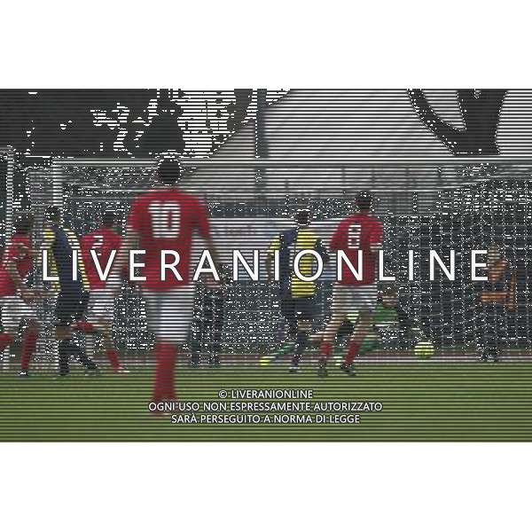 SANTARCANGELO vs SAVONA, Campionato di Calcio Lega Pro, Girone B, 24» giornata, 28/02/2016, nella foto: IL TIRO IN PORTA DI GUIDONE, ©CLAUDIO ZAMAGNI/AGENZIA ALDO LIVERANI S.A.S.