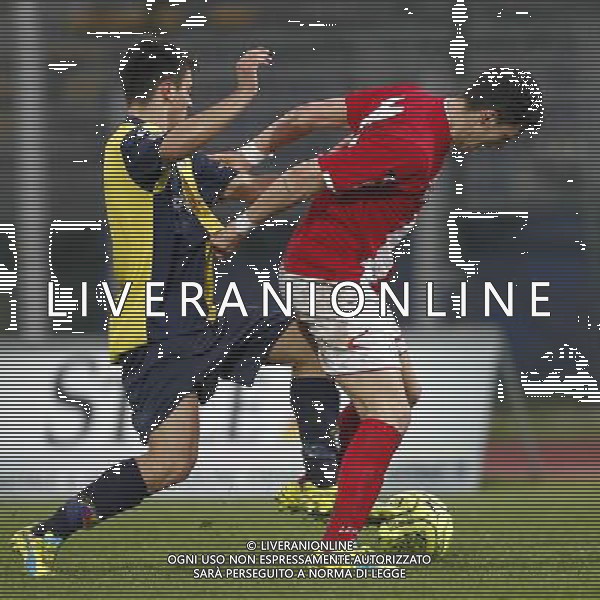 SANTARCANGELO vs SAVONA, Campionato di Calcio Lega Pro, Girone B, 24» giornata, 28/02/2016, nella foto: MORRA, ALLE STRETTE, ©CLAUDIO ZAMAGNI/AGENZIA ALDO LIVERANI S.A.S.