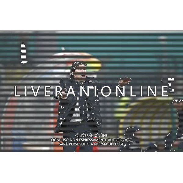 SANTARCANGELO vs SAVONA, Campionato di Calcio Lega Pro, Girone B, 24» giornata, 28/02/2016, nella foto: L\'ALLENATORE, RIOLFO GIANCARLO, URLA, ©CLAUDIO ZAMAGNI/AGENZIA ALDO LIVERANI S.A.S.