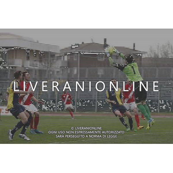 SANTARCANGELO vs SAVONA, Campionato di Calcio Lega Pro, Girone B, 24» giornata, 28/02/2016, nella foto: FALCONE, PARA IL TIRO, ©CLAUDIO ZAMAGNI/AGENZIA ALDO LIVERANI S.A.S.