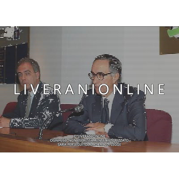Consiglio di Lega Calcio Estrazione abbinamenti Sorteggi Coppa Italia- Milano 27/11/1997 nella foto Franco Carraro © AGENZIA ALDO LIVERANI SAS