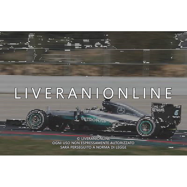 Lewis Hamilton (GBR) Mercedes AMG F1 W07 Hybrid. 01.03.2016. Formula One Testing, Day One, Barcelona, Spain. Tuesday. / AGENZIA ALDO LIVERANI SAS - ITALY ONLY EDITORIAL USE ONLY
