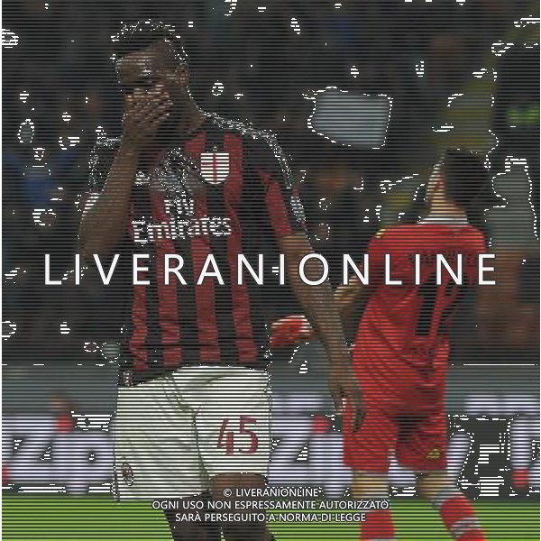 Coppa Italia TIM Cup 2015/2016 Semifinale Ritorno Milano - 01.03.2016 Milan-Alessandria Nella Foto:l\'esultanza di mario balotelli per il quinto gol del milan /Ph.Vitez-Ag. Aldo Liverani