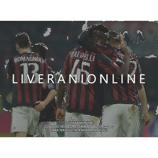 Coppa Italia TIM Cup 2015/2016 Semifinale Ritorno Milano - 01.03.2016 Milan-Alessandria Nella Foto:mario balotelli esulta per il quinto gol del milan con boateng /Ph.Vitez-Ag. Aldo Liverani