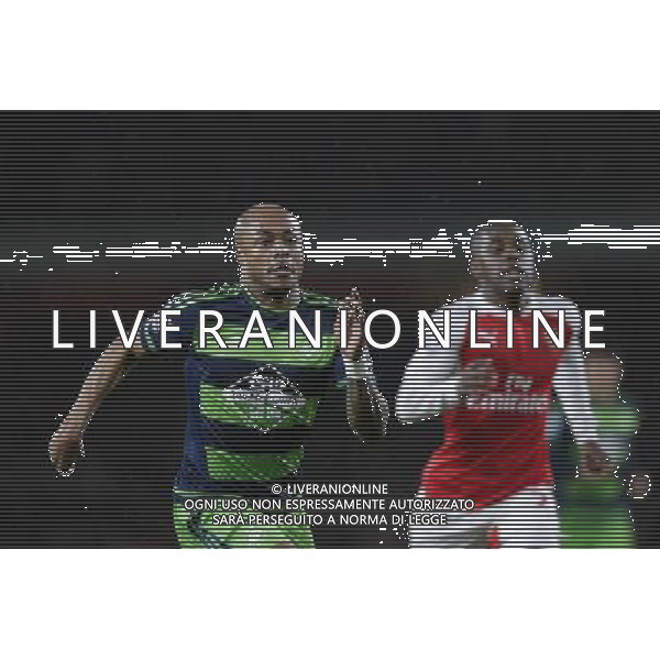 Swansea City\'s Andre Ayew in action during todays match Photographer Craig Mercer/CameraSport Football - Barclays Premiership - Arsenal v Swansea City - Wednesday 2nd March 2016 - Emirates Stadium - London © CameraSport - 43 Linden Ave. Countesthorpe. Leicester. England. LE8 5PG - Tel: +44 (0) 116 277 4147 - admin@camerasport.com - www.camerasport.com AG ALDO LIVERANI SAS ONLY ITALY