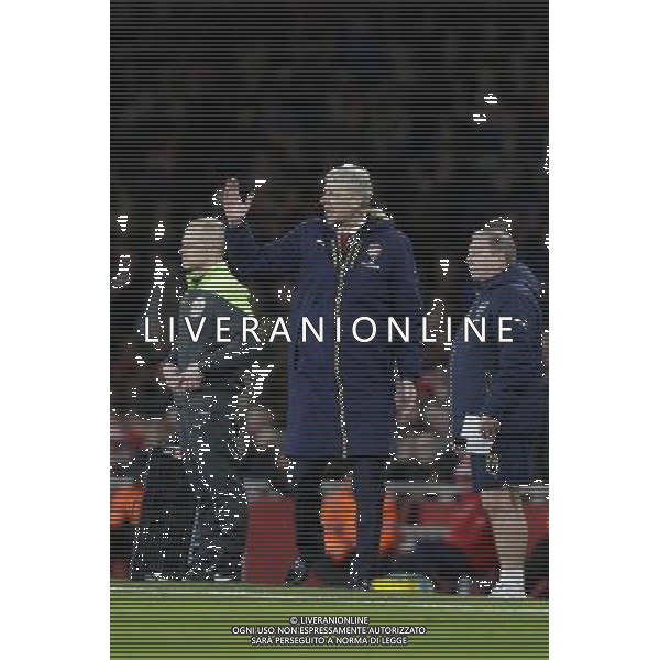 Arsenal manager Arsene Wenger reacts angrily during the game, with his side 1-2 down Photographer Craig Mercer/CameraSport Football - Barclays Premiership - Arsenal v Swansea City - Wednesday 2nd March 2016 - Emirates Stadium - London © CameraSport - 43 Linden Ave. Countesthorpe. Leicester. England. LE8 5PG - Tel: +44 (0) 116 277 4147 - admin@camerasport.com - www.camerasport.com AG ALDO LIVERANI SAS ONLY ITALY