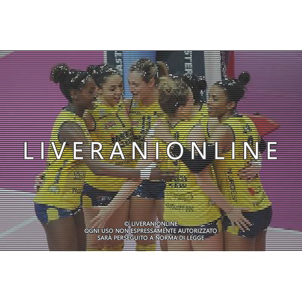 Campionato Serie A1 Master Group Sport - 22Â° giornata Busto Arsizio (VA) 2-03-2016 PalaYamamay Club Italia vs Imoco Volley Conegliano nella foto esultanza di Conegliano foto Roberto Garavaglia - ag. Aldo Liverani sas