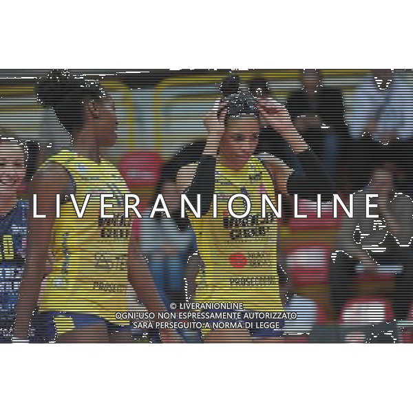 Campionato Serie A1 Master Group Sport - 22Â° giornata Busto Arsizio (VA) 2-03-2016 PalaYamamay Club Italia vs Imoco Volley Conegliano nella foto Rachael Alexis Adams (Conegliano) e sulla SX Megan Easy (Conegliano) foto Roberto Garavaglia - ag. Aldo Liverani sas