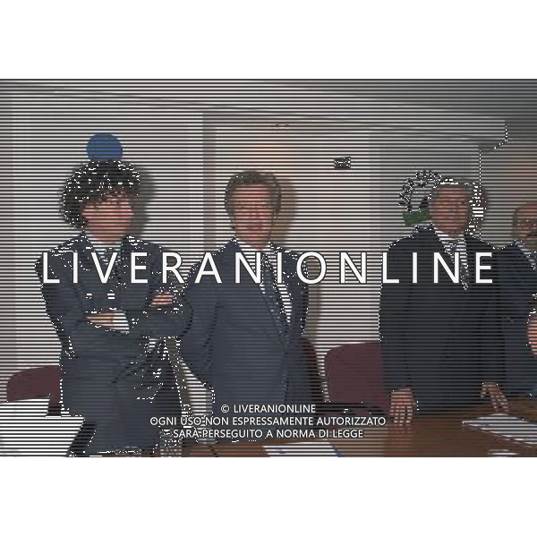 Assemblea Lega calcio a Milano 19/12/1996 nella foto Vittorio Cecchi Gori con SERGIO GASPARIN e Luciano Nizzola © AGENZIA ALDO LIVERANI SAS