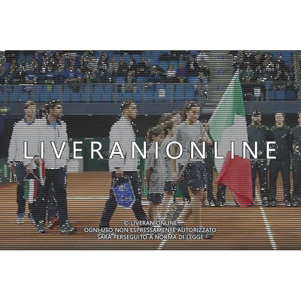 Coppa Davis, Italia vs Svizzera, primo turno del gruppo mondiale Davis Cup BNP Paribas, Lorenzi vs Chiudinelli, 04/03/2016, nella foto: CERIMONIA INIZIALE, Â©Claudio Zamagni/Agenzia Aldo Liverani s.a.s. / AGENZIA ALDO LIVERANI SAS