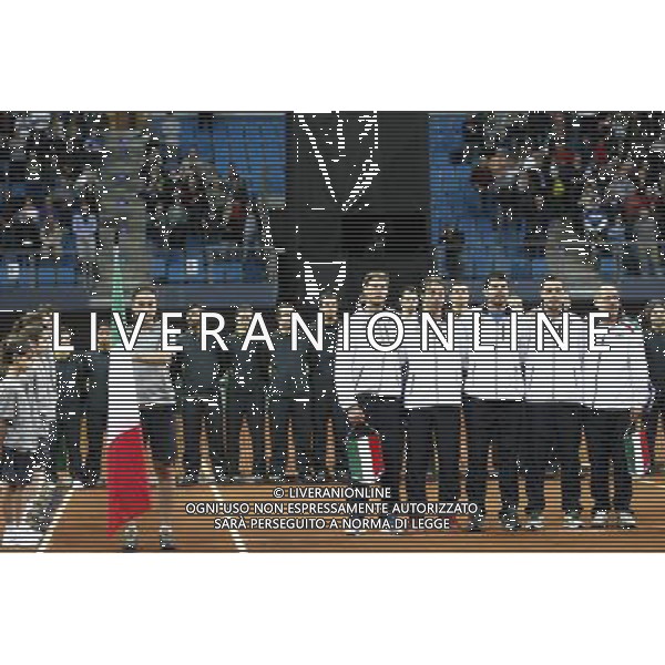 Coppa Davis, Italia vs Svizzera, primo turno del gruppo mondiale Davis Cup BNP Paribas, Lorenzi vs Chiudinelli, 04/03/2016, nella foto: CERIMONIA INIZIALE, Â©Claudio Zamagni/Agenzia Aldo Liverani s.a.s. / AGENZIA ALDO LIVERANI SAS