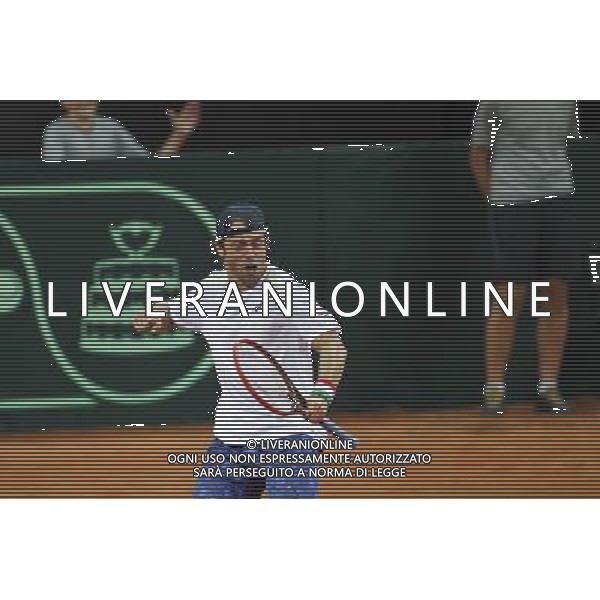 Coppa Davis, Italia vs Svizzera, primo turno del gruppo mondiale Davis Cup BNP Paribas, Lorenzi vs Chiudinelli, 04/03/2016, nella foto: ESULTANZA DI LORENZI PAOLO ©Claudio Zamagni/Agenzia Aldo Liverani s.a.s. / AGENZIA ALDO LIVERANI SAS