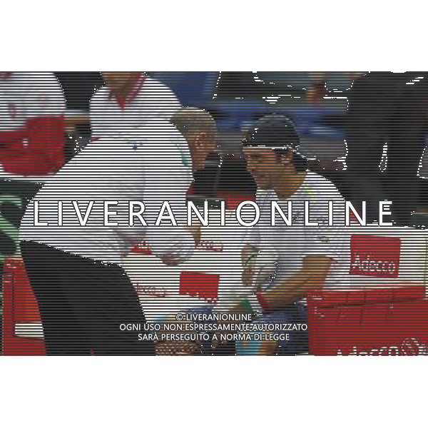 Coppa Davis, Italia vs Svizzera, primo turno del gruppo mondiale Davis Cup BNP Paribas, Lorenzi vs Chiudinelli, 04/03/2016, nella foto: LORENZI PAOLO CON Corrado Barazzutti ©Claudio Zamagni/Agenzia Aldo Liverani s.a.s. / AGENZIA ALDO LIVERANI SAS