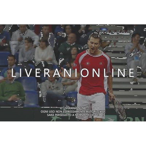 Coppa Davis, Italia vs Svizzera, primo turno del gruppo mondiale Davis Cup BNP Paribas, Lorenzi vs Chiudinelli, 04/03/2016, nella foto: CHIUDINELLI, ESULTA, Â©Claudio Zamagni/Agenzia Aldo Liverani s.a.s. / AGENZIA ALDO LIVERANI SAS