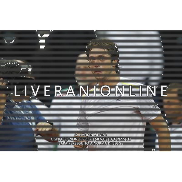 Coppa Davis, Italia vs Svizzera, primo turno del gruppo mondiale Davis Cup BNP Paribas, Lorenzi vs Chiudinelli, 04/03/2016, nella foto: LORENZI, SODDISFATTO, Â©Claudio Zamagni/Agenzia Aldo Liverani s.a.s. / AGENZIA ALDO LIVERANI SAS