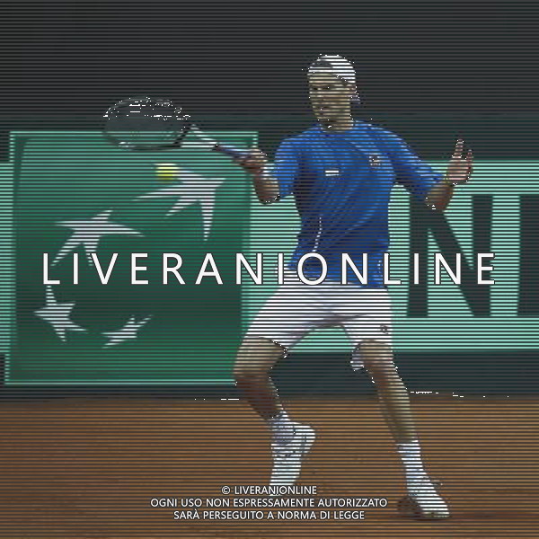 Coppa Davis, Italia vs Svizzera, primo turno del gruppo mondiale Davis Cup BNP Paribas, 04/03/2016, nella foto: SEPPI, IN AZIONE, Â©Claudio Zamagni/Agenzia Aldo Liverani s.a.s. / AGENZIA ALDO LIVERANI SAS