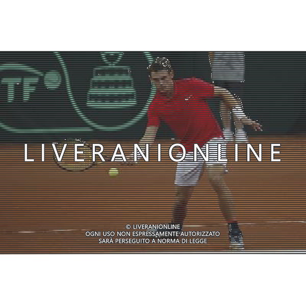 Coppa Davis, Italia vs Svizzera, primo turno del gruppo mondiale Davis Cup BNP Paribas, 04/03/2016, nella foto: LARKSONEN, IN AZIONE, Â©Claudio Zamagni/Agenzia Aldo Liverani s.a.s. / AGENZIA ALDO LIVERANI SAS