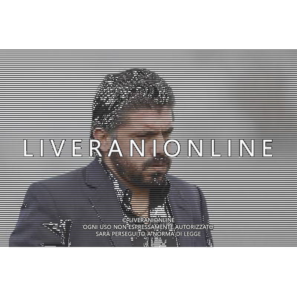 RIMINI vs PISA, Campionato di Calcio Lega Pro, Girone B, 25» giornata, 05/03/2016. nella foto: L\'ALLENATORE GENNARO GATTUSO, SBUFFA, ©Claudio Zamagni/ Agenzia Aldo Liverani s.a.s.