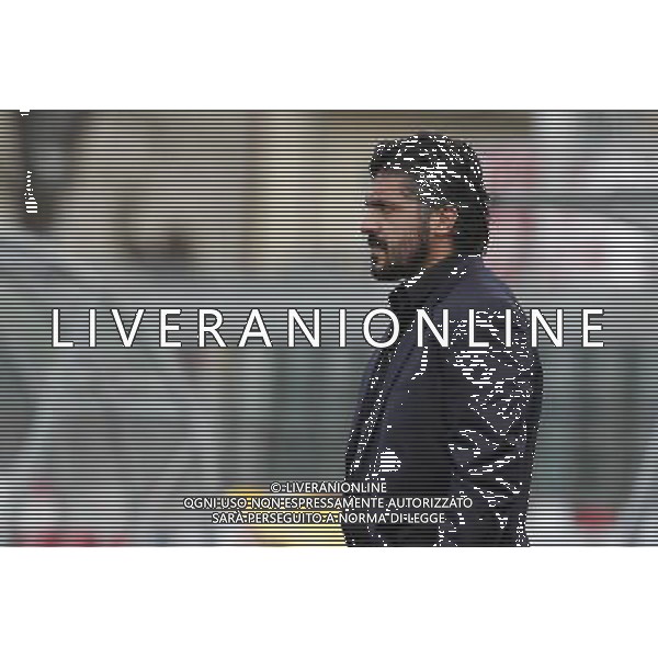 RIMINI vs PISA, Campionato di Calcio Lega Pro, Girone B, 25» giornata, 05/03/2016. nella foto: L\'ALLENATORE GENNARO GATTUSO, PREOCCUPATO, ©Claudio Zamagni/ Agenzia Aldo Liverani s.a.s.