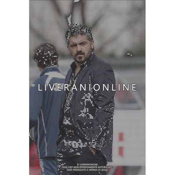 RIMINI vs PISA, Campionato di Calcio Lega Pro, Girone B, 25» giornata, 05/03/2016. nella foto: L\'ALLENATORE GENNARO GATTUSO, PREOCCUPATO, ©Claudio Zamagni/ Agenzia Aldo Liverani s.a.s.