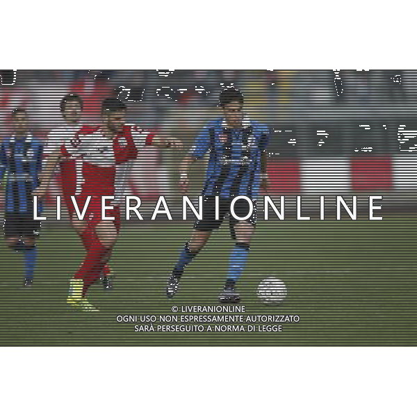 RIMINI vs PISA, Campionato di Calcio Lega Pro, Girone B, 25Âª giornata, 05/03/2016. nella foto:LORES, MARCATO STRETTO, Â©Claudio Zamagni/ Agenzia Aldo Liverani s.a.s.