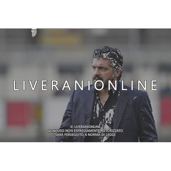 RIMINI vs PISA, Campionato di Calcio Lega Pro, Girone B, 25Âª giornata, 05/03/2016. nella foto: L\'ALLENATORE GENNARO GATTUSO, DETERMINATO, Â©Claudio Zamagni/ Agenzia Aldo Liverani s.a.s.