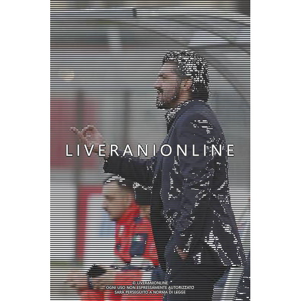 RIMINI vs PISA, Campionato di Calcio Lega Pro, Girone B, 25Âª giornata, 05/03/2016. nella foto: L\'ALLENATORE GENNARO GATTUSO, CON I NERVI A FIOR DI PELLE, , Â©Claudio Zamagni/ Agenzia Aldo Liverani s.a.s.